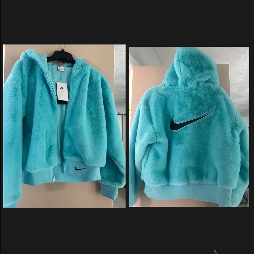 Nike Blue Teddy Jacket M